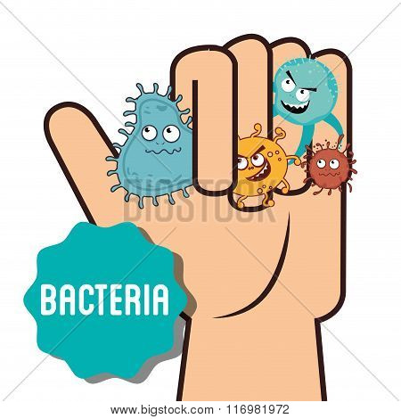 Germs and bacteria cartoon