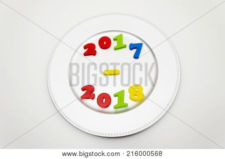 New Year 2018 on a plate for you