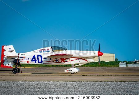 RAYONG THAILAND-NOVEMBER 18 2017 : Chip Mapoles's plane no.40 