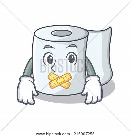 Silent tissue character cartoon style vector illustration
