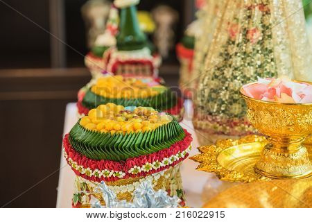 Thai wedding accessories for Relaunch ceremony, wedding concept