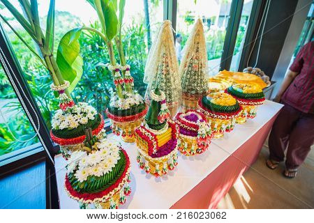 Thai wedding accessories for Relaunch ceremony, wedding concept