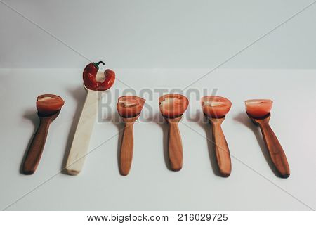Wooden Spoon Isolated On White Background