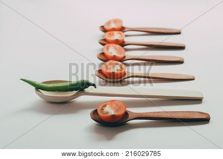 Wooden Spoon Isolated On White Background