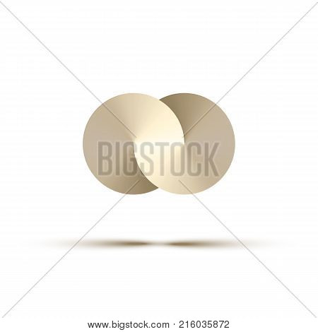 Vector abstract metal circles. Logo design element