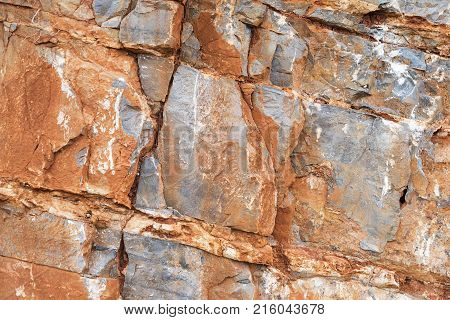 Stone Mountain Texture Background. Red.