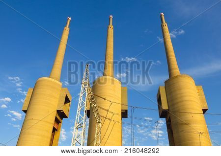 Former Thermal Power Station Of Besos River, In Barcelona
