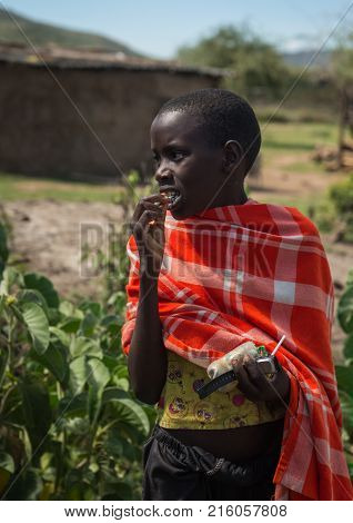 Young Man Of Masai Village, Kenia