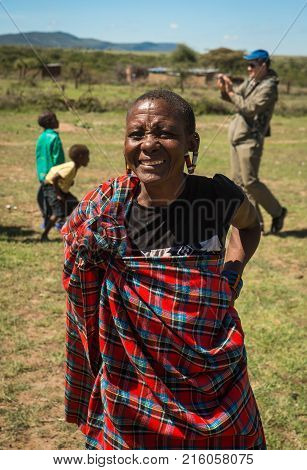 Woman Of Masai Village, Kenia