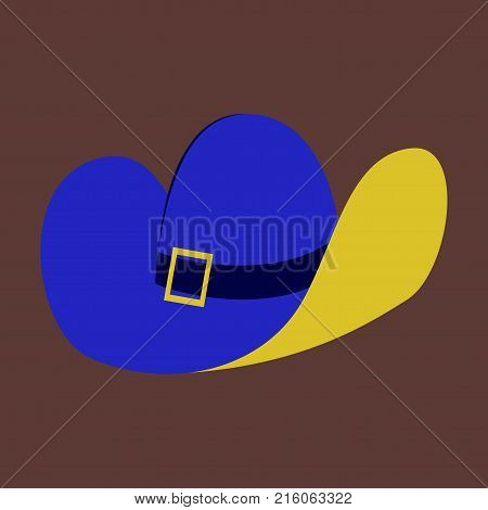 Icon in flat design fashion clothes cowboy hat