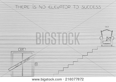 No Elevator To Success, Stairs To Ceo Position And Lift Out Of Ordr