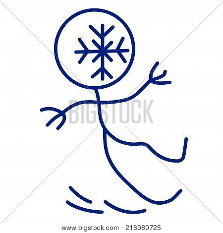 Man slipped accident. illustration vector hazard warning sign.