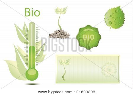 Bio thermometer coupon vector object