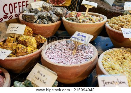 Nard Incense On Arabian Market In Jerusalem Israel