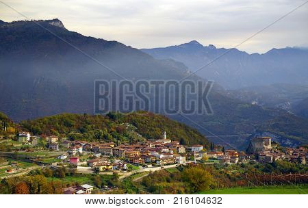 Tenno Village in Trento, Italy, Europe