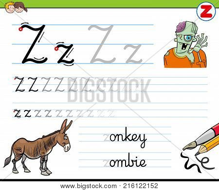 How To Write Letter Z Worksheet For Kids