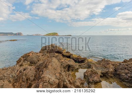 The Coast Of Des Canar In Ibiza, Balearic Islands