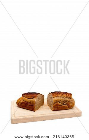 Homemade Fresh Plumcake Isolated On White Background