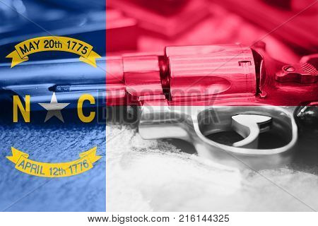 North Carolina flag (U.S. state) Gun Control USA. United States Gun Laws.