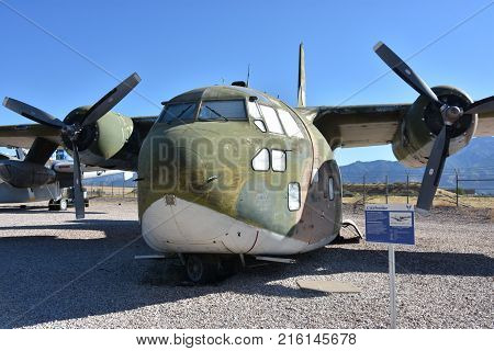 OGDEN, UTAH - AUG 24: Hill Aerospace Museum in Ogden, Utah, as seen on Aug 24, 2017. The The museum displays over 90 aircraft from around the world.