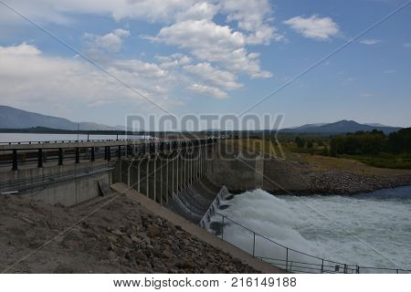Jackson Dam at Yellowstone National Park in the USA