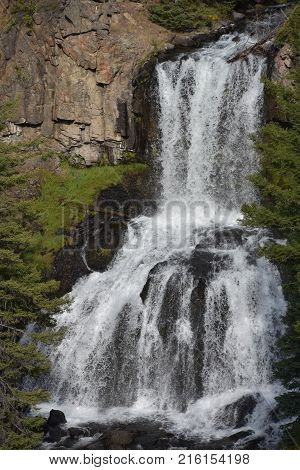 Undine Falls at Yellowstone National Park in the USA