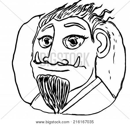 A picture of an avatar of an orc man