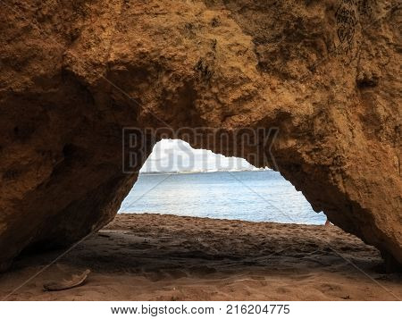 Coast at the Algarve at Lagos Portuga