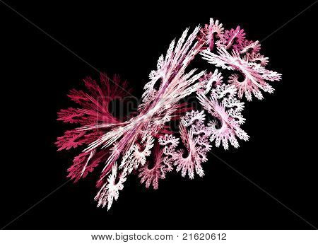 Pink abstrakt snefnug