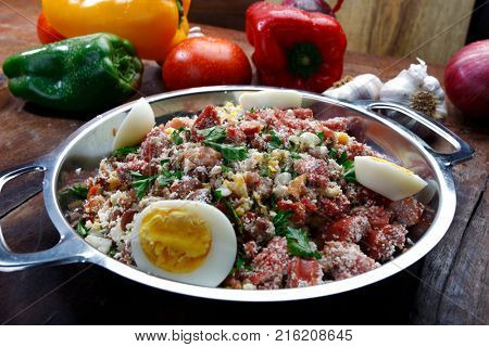 Tropeiro beans, traditional Brazilian food
