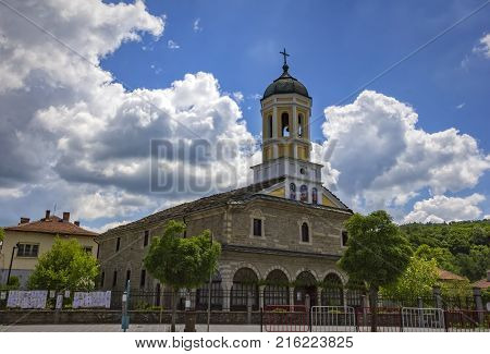 Tryavna Bulgaria - May 14 2017 St. George church in Tryavna city Bulgaria