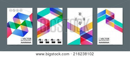 Geometric trendy illustration background placard striped multicolor geometric style flat and 3d design elements. Modern art for covers banners flyers and posters. eps10