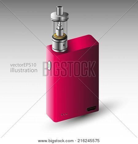 Vip electronic cigarette red vector eps10 illustration