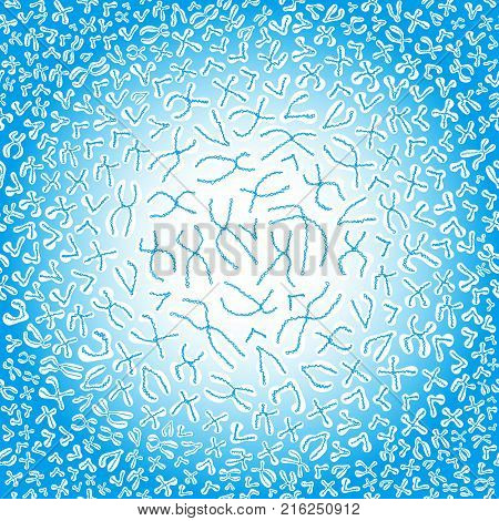 Seamless Chromosome Geometric Pattern.
