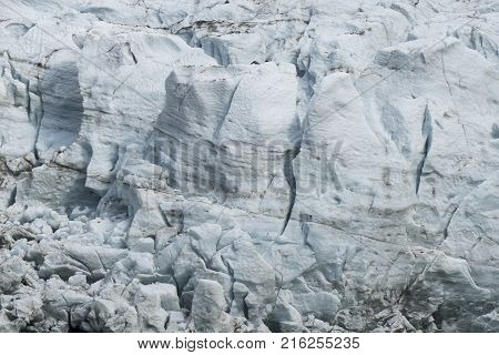 Amazing view of the Glacier des Bossons . French Alps. Chamonix.