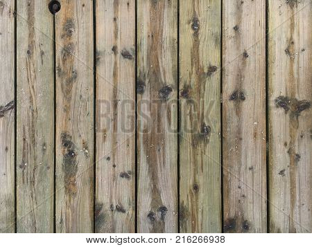 Footpath Made Of Wooden Planks