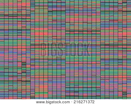 2D Illustration of a method of colored DNA sequencing.