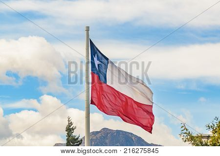 Chille Flag, Coyahique, Chile