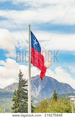 Chille Flag, Coyahique, Chile