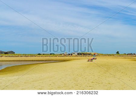 the beach on a clear summer day in Provincetown, Cape Cod, Massachusetts USA