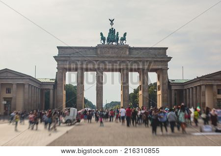 View Of Brandendurg Gate, An 18Th-century Neoclassical Monument In Berlin, Germany