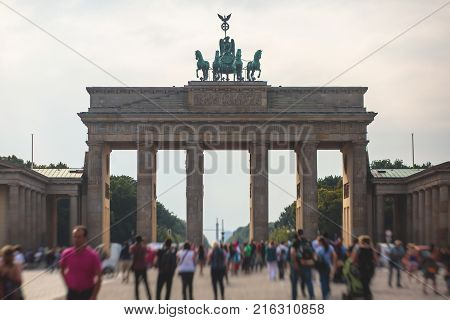 View Of Brandendurg Gate, An 18Th-century Neoclassical Monument In Berlin, Germany