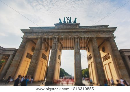 View Of Brandendurg Gate, An 18Th-century Neoclassical Monument In Berlin, Germany
