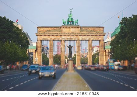 View Of Brandendurg Gate, An 18Th-century Neoclassical Monument In Berlin, Germany