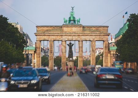 View Of Brandendurg Gate, An 18Th-century Neoclassical Monument In Berlin, Germany