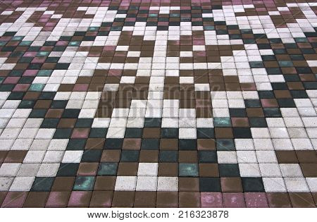 A sample of concrete paving slab for laying tracks.