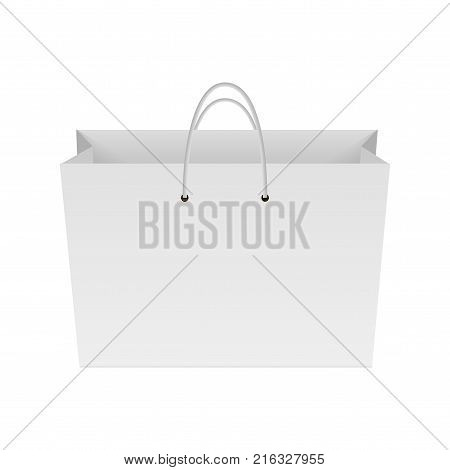 Blank of paper shopping bag. Mock up for your design.Vector.