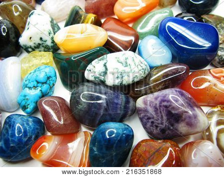 amethyst quartz avanturine sodalite garnet semigem crystals geological mineral set isolated