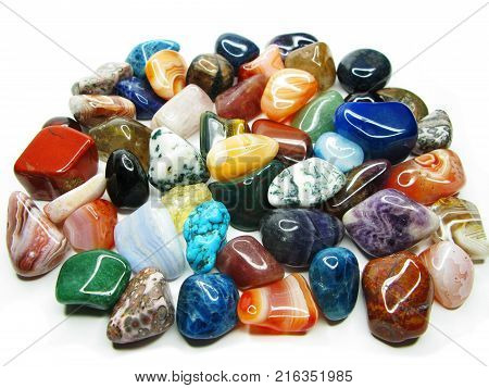 amethyst quartz avanturine sodalite garnet semigem crystals geological mineral set isolated