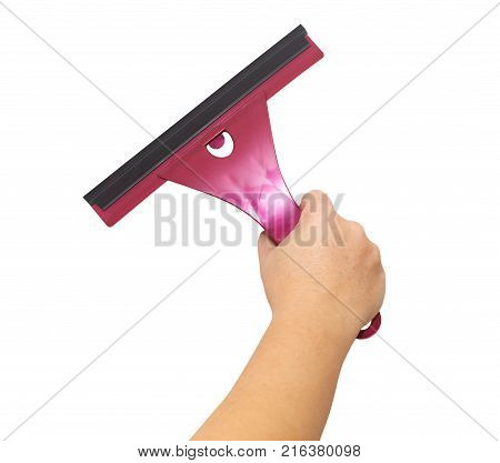 A Hand Washes A Window